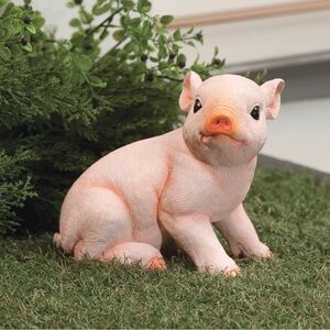 Adorable Pink Piglet Figurine